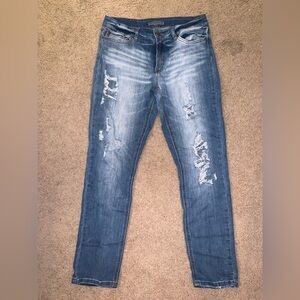 Rue21 Blue Distressed Skinny Jeans